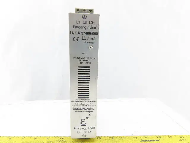LNF K 3*480/008 EMC Filter 480V 8A 50/60Hz 3 Pole