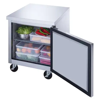 New | in-Stock Dukers New Dukers DUC29R Single Door Undercounter Refrigerator in Stainless Steel Undercounter Refrigerators Illinois US | Falcon Restaurant Supply #1376259