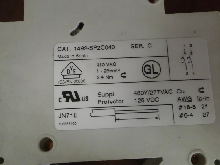 Used Allen-Bradley 1492SP2C040 Relays & Switches Arizona US | ASSET CONVERSION SPECIALISTS, INC. #307737