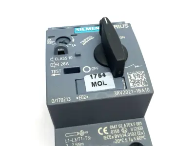 USED SIEMENS SIRIUS MOTOR PROTECTION CIRCUIT BREAKER SIZE S00