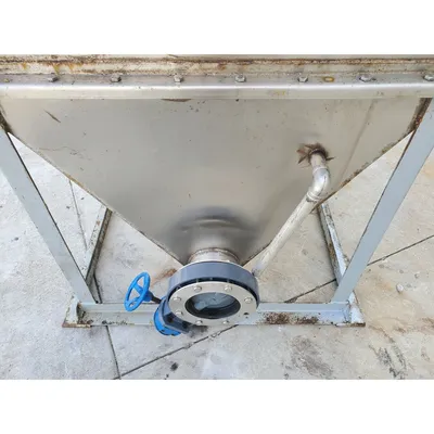 Used Air Vented Stainless Steel Vacuum Receiver Knock Out Bin