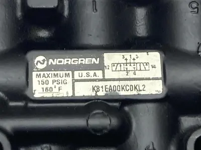 Used NORGREN K81EA0QKCDKL2 Pump & Valve Parts Ohio US | Surplus Asset Holdings #1246453