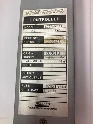Used FOXBORO E27AM-SA-+EA4 Industrial Controls Ohio US | Surplus Asset Holdings #1243095