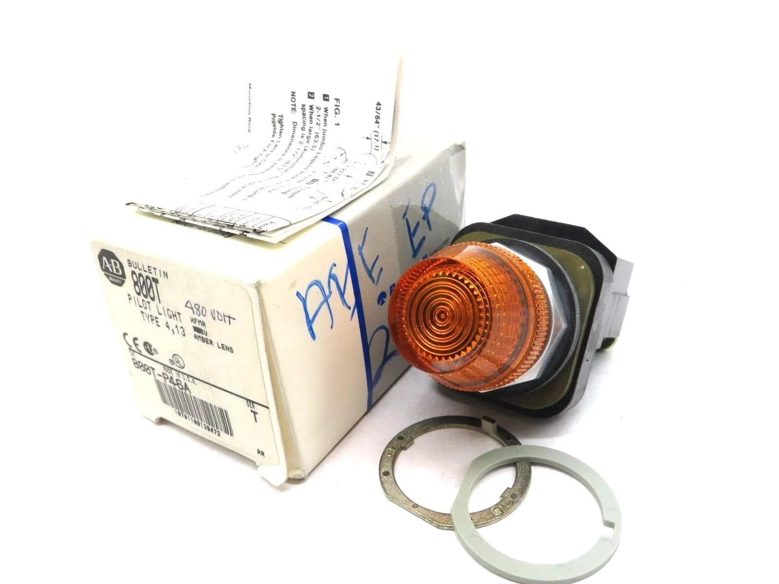 NEW ALLEN BRADLEY 800T-P46A PILOT LIGHT SERIES T 800TP46A 4017100203