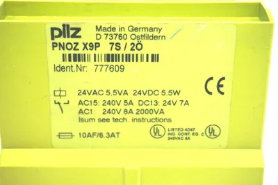 USED PILZ PNOZ-X9P SAFETY RELAY 24VAC PNOZX9P