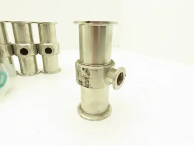 ISO-KF NW40/NW16 Stainless Reducing Tee Vacuum Flange Fitting 1.5"x3/4" Lot of 7