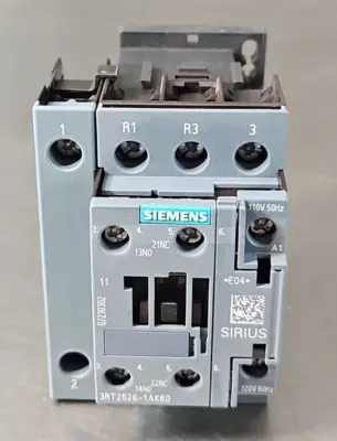 Siemens 3RT25261AK60 4Pole Contactor 25A 11kW 120Vdc Coil (BIN412)