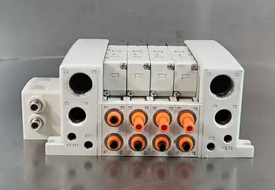 SMC EX150-SDN1-X97(PNP) DeviceNet with (4) VQC4101-5. 6C-9