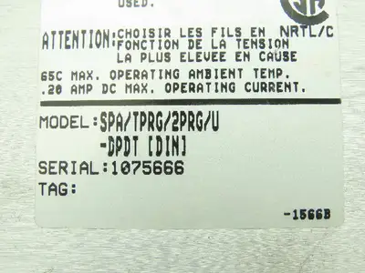 Moore Industries SPA/TPRG/2PRG/U-DPDT SPA Site Programmable Alarm .20 Amp DC Max