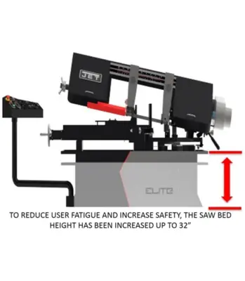 New | in-Stock JET EHB-8VS Horizontal Band Saws Illinois US | Olympus Machinery Group #1349072
