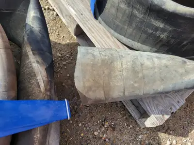 6" x 70 ft Hose Black w/ Camlock Coupling