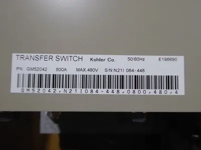 800A Kohler GM52042 Transfer Switch Contactor 68WU-4FD-240 240V 4 Pole New NIB