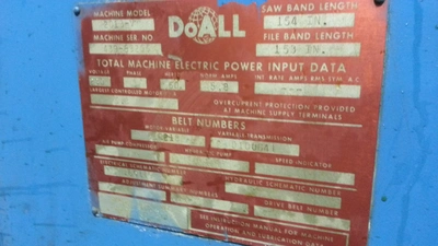 USED 1983 DOALL 2013-V
