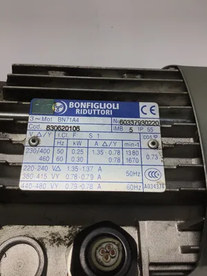 Bonfiglioli Riduttori BN71A4 Worm Gear Reducers 0.25/0.30kW