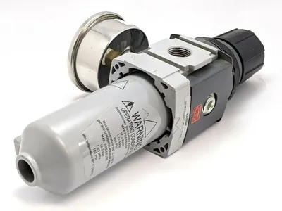 USED PARKER PNEUMATIC FILTER REGULATOR W/ GAUGE