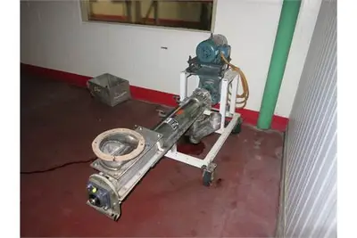 4" x 52" KWS mobile screw conveyor, SS, 31 RPM,  1 HP Drive