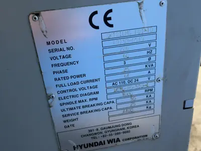 USED HYUNDAI WIA CORP SKT21LMS F0IID