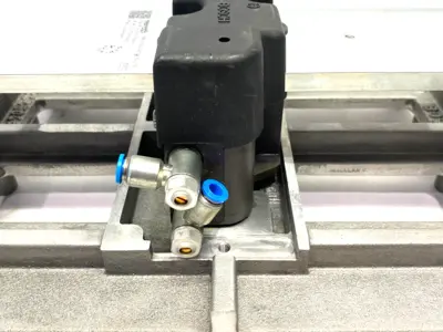 USED BOSCH REXROTH WORKPIECE PALLET PE 2 POSITIONING UNIT, 400 X 320