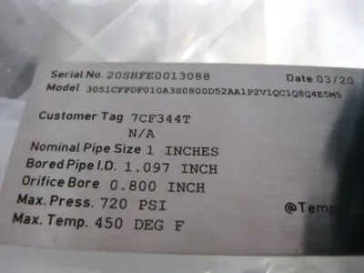NEW Rosemount 3051 CFP DF010A3S0800D52AA1P2V1QC1Q8Q4E5M5CNG7387