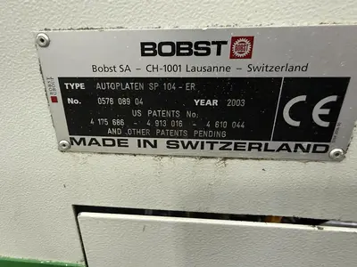 USED 2003 BOBST 104-ER