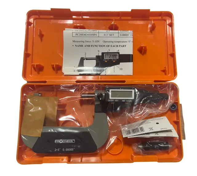 Pro Check 2-3" Electronic Outside Micrometer IP40