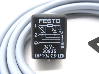 NEW FESTO KMF-1-24DC-2.5-LED CABLE SOCKET CONNECTOR 30935 KMF124DC25LED