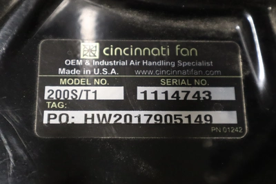 Used CINCINNATI FAN 200S/T1 Dust Collectors Minnesota US | Machinesused.com #1294026