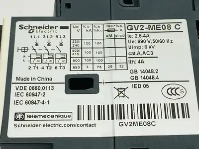 USED SCHNEIDER ELECTRIC SCHNEIDER ELECTRIC GV2-ME08C
