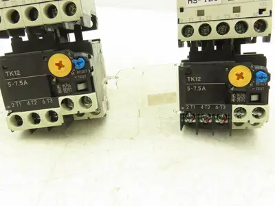 Fuji SK12L Motor Starter Contactor 5.5kW 600V & Overload 5-7.5A Lot of 2