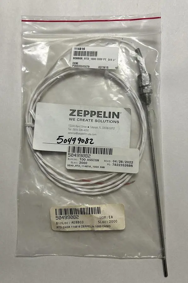 New | in-Stock ZEPPELIN 114816 Sensors | Surplus Asset Holdings #1206515