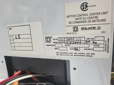 USED SQUARE D MODEL 6