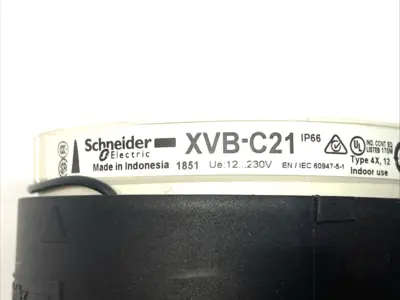 USED SCHNEIDER ELECTRIC HARMONY MULTICOLOR 3 STACK INDICATOR LIGHT TOWER