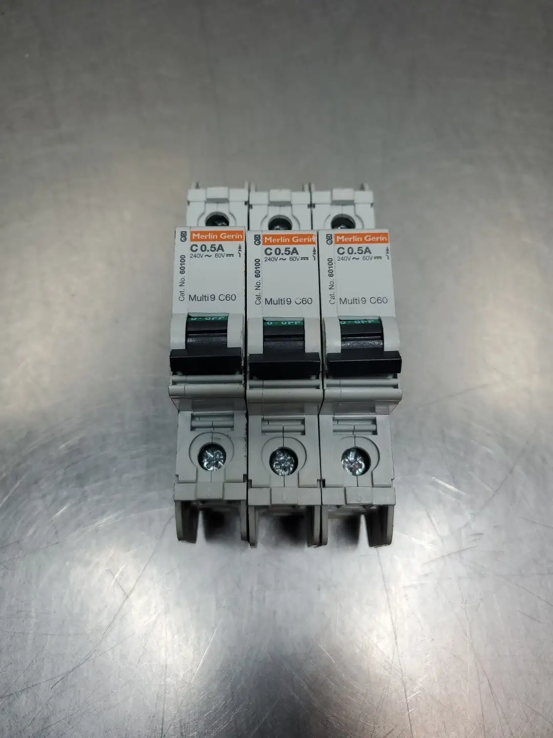USED Merlin Gerin 60100 MULTI 9 C60 Circuit Breaker, 0.5A, 240VAC, 60VDC
