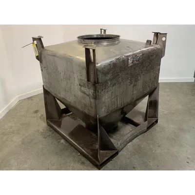 Used 1000 Liter (35 cu. Ft) IBC Matcon Stainless Steel Portable Tote Bin