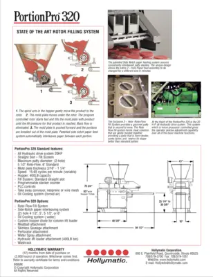 The Hollymatic PortionPro 320 Hydraulic Forming and Portioning Machine