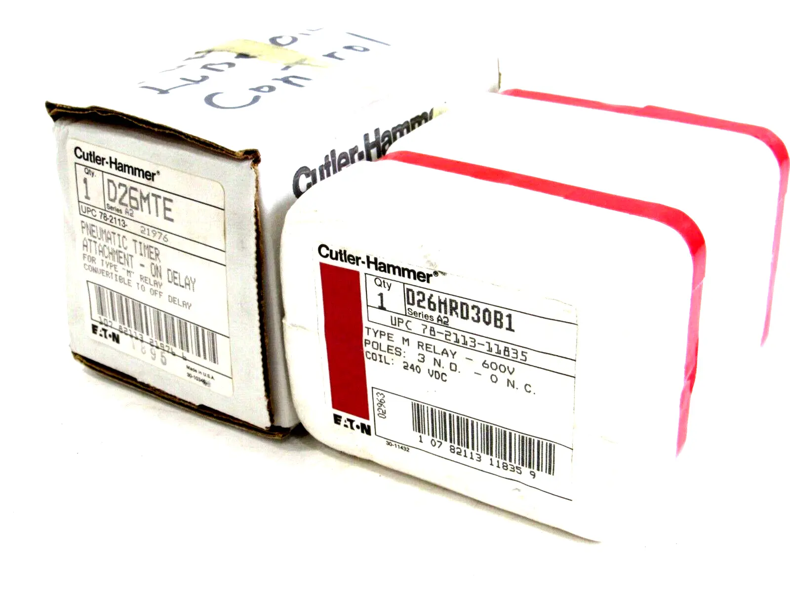 NEW CUTLER HAMMER D26MRD30B1 RELAY D26MTE TIMER ATTACHMENT