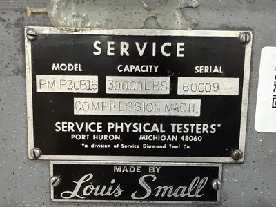 Used LOUIS SMALL PM P30B16 Tensile & Compression Testers Illinois US | Aucto #1512060