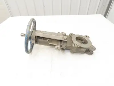 ITT Fabri-Valve C37 S316 3" Stainless Knife Gate Valve Lug Style Metal Seat