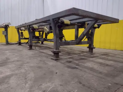 16' POWERED INFEED TABLE, USED FOR LOADING SHEETS IN A SHEAR / BRAKE: YOBRO #24335