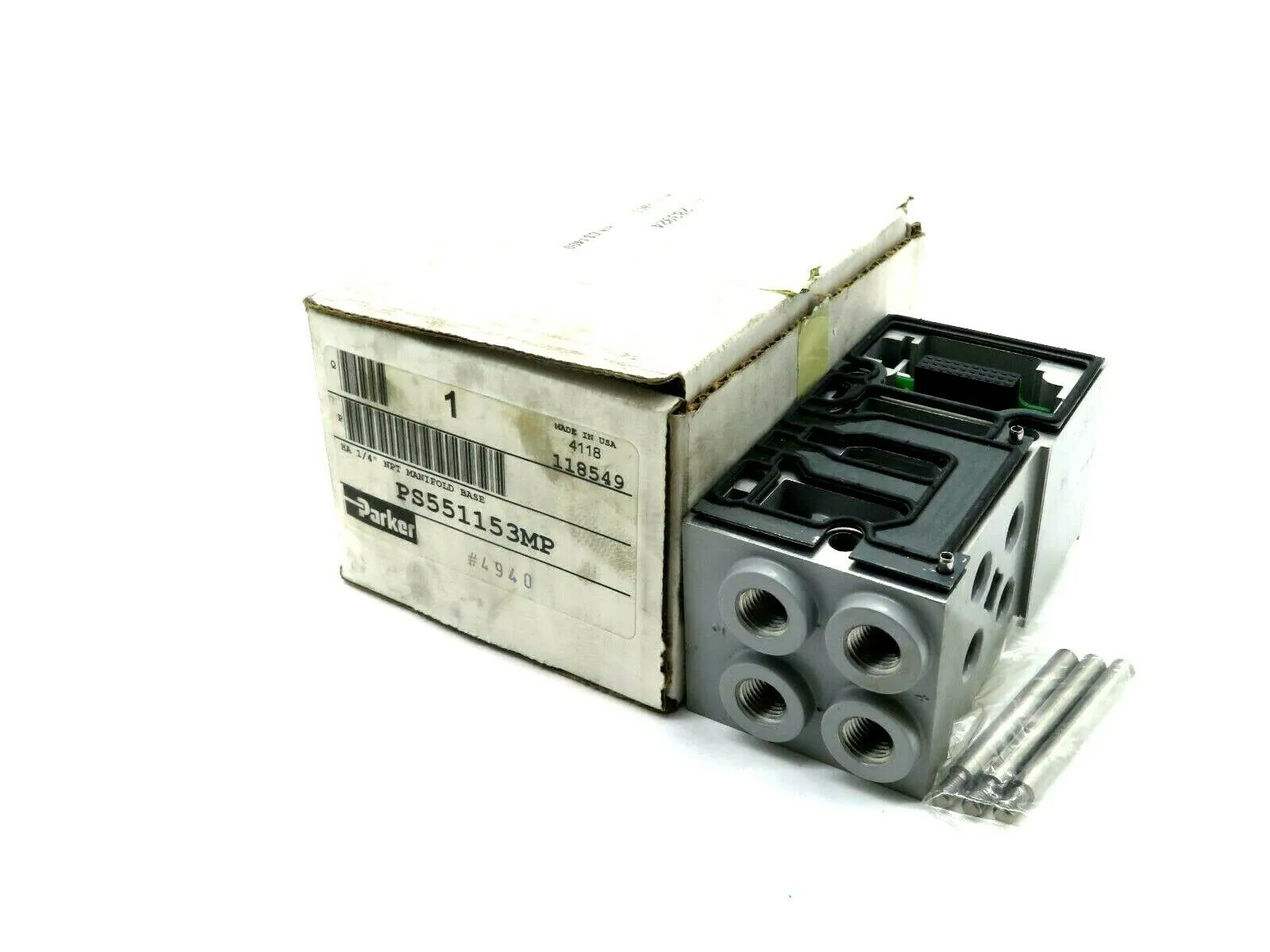 NEW PARKER PS551153MP MANIFOLD BASE 1/4"