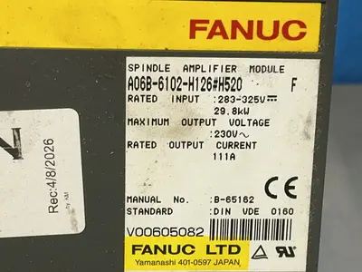 Used FANUC A06B6102H126#H520 Spindle Drives Ohio US | HGR 24 #1316438