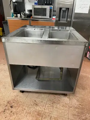 Used Randell Used 33" Randell 3612M Stainless Steel 2 Open Well Steam Table 208/240V - 2 Steam Tables (Food) Illinois US | Falcon Restaurant Supply #1375630