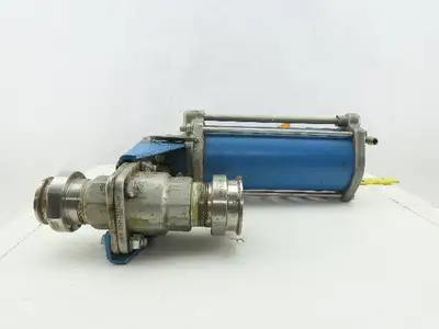 Jamesbury Pneumatic Actuator Stainless Steel 1-1/2" Sanitary Ball Valve