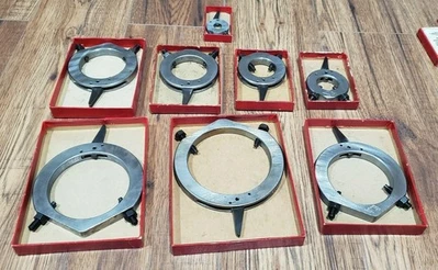 Set Of 8 RED-E Quick Acting Cam Action Grinder Dog The Ready Tool Rare Vintage