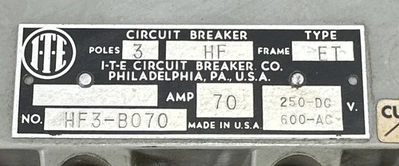 USED ITE HF3-B070