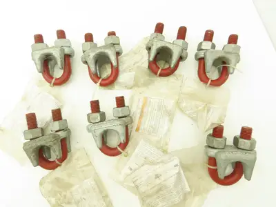 Crosby 1-1/8" Galvanized Drop Forged Wire Rope Clip G-450 Cable Clamp Lot of 7
