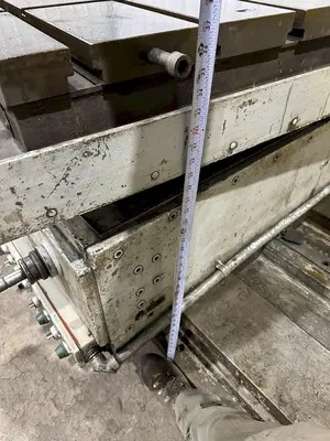 72" X 72" GIDDINGS & LEWIS (G&L) T-SLOTTED POWERED ROTARY TABLE W/ 72" POWERED INFEED SLIDE: STOCK #19731