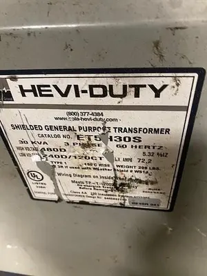 Used HEVI-DUTY Transformer