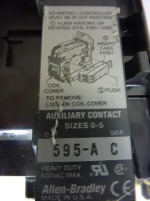USED ALLEN BRADLEY 509-BOD SER B W27