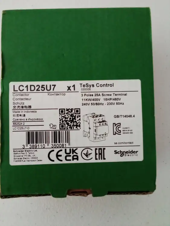 Used Square D Square D LC1D25U7 Contactor PLC Contactors US | Infinity wholesale & Supply LLC #1305621